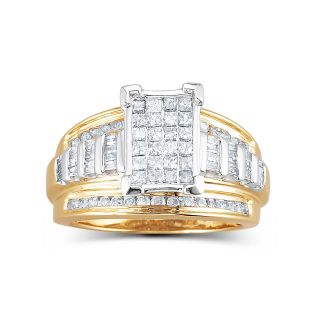 1 CT. T.W. Diamond Engagement Ring 14K Gold, Two Tone, Womens