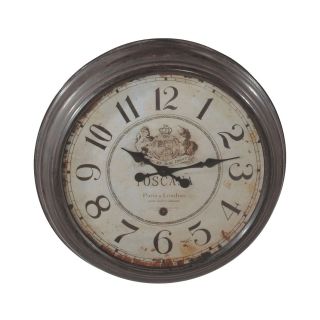 Toscana Wall Clock, Brown