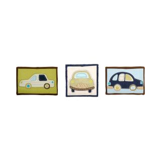 Sumersault Classic Cars 3 pc. Wall Art, Green/Blue/Brown, Boys