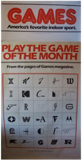 Games Magazine Promotional Poster (Early 80s) Style B   2 Pieces