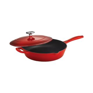 TRAMONTINA Gourmet 10 Enameled Cast Iron Covered Skillet