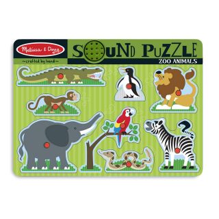 Melissa & Doug Zoo Animal Sound Puzzle, Boys