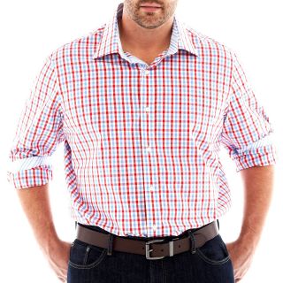 TAILORBYRD Woven Shirt Big and Tall, Red, Mens