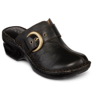 BOLO Keddie Buckle Leather Mules, Black, Womens