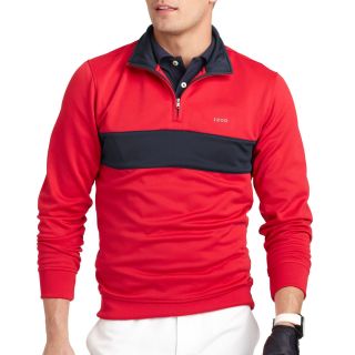 Izod Quarter Zip Fleece Pullover, Red, Mens