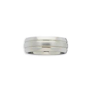 Mens Double Grooved Titanium Ring, Size 7.5   Direct