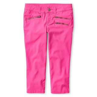 Total Girl Zip Detail Ankle Capris Girls 6 16 and Plus, Pink, Girls