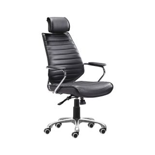 Zuo Enterprise High Back Office Chair   Black