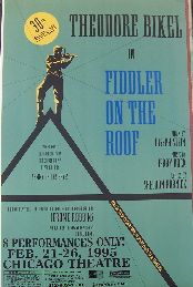 Fiddler on the Roof (Original Touring Production Window Card)