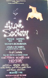 High Society (Original London Theatre Window Card)