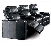 RowOne Plaza Home Theater Seating in Leather Match