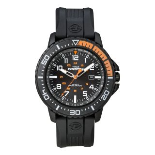 Timex Expedition Mens Black Resin Strap Watch, White