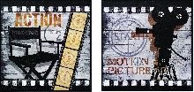 Action and Big Motion Picture Framed Theater Wall Art Pair