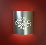 Comedy/Tragedy Silver Theater Sconce (without filmstrips)
