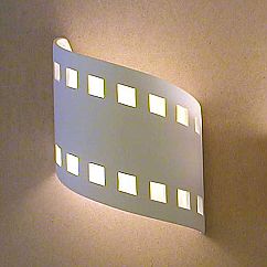 9 Contemporary Ribbon Wall Sconce with Filmstrip Pattern