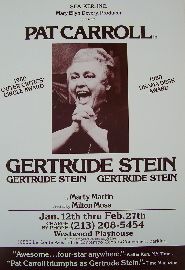 Gertrude Stein Gertrude Stein Gertrude Stein (Original Theatre Window