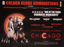 Chicago (British Quad   Golden Globes) Movie Poster