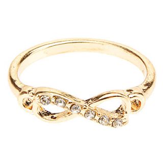 Punk Style Golden Silver Tone Infinity CZ Ring