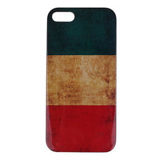Retro Style Italy Flag Pattern Plastic Hard Case Cover for iPhone 5/5S
