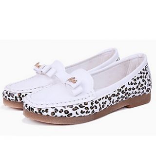 Hushan Womens Stylish Dots Pattern Flat Shoes(White)