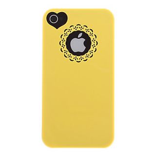 Hollow Sweet Heart Hard and Circle Back Case Screen Film for iPhone 4/4S(Assorted Color)