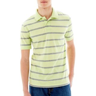 ARIZONA Jersey Stripe Polo Shirt, Lettuce Wrap, Mens