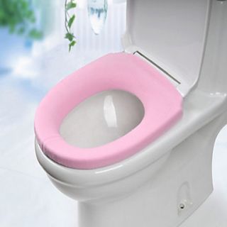Round Polyester Toilet Cushie Random Colour, L33cm x W33cm x H3cm