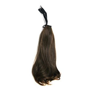 Brown Long Wavy Synthetic Ribbon Tied Ponytail Hair Extensions