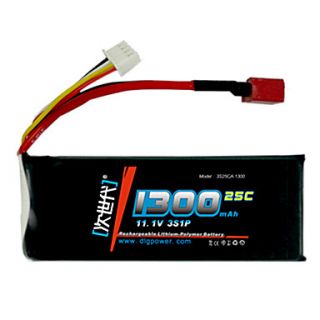 DLG 11.1V 1300mAh Li Po Battery(T Plug)