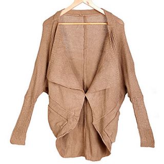 Womens Tops Batwing Sleeves Knitted Sweater Cape Ladies Coat Cardigan