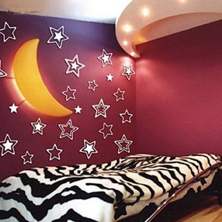 7pcs Star shaped 3D Stickers,Removable Wall Stickers