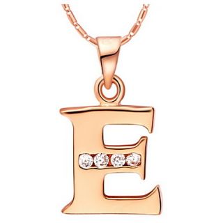 GracefulE Logo Alloy Womens Necklace With Rhinestone(1 Pc)(Gold,Silvery)