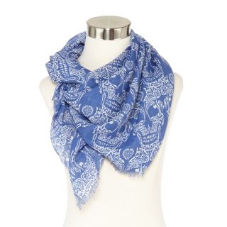 Mng By Mango Scarf, Blue/White, Womens