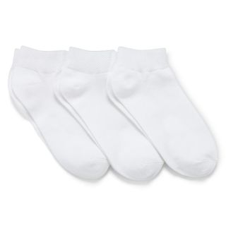 3 pk. Low Cut Socks, White, Womens
