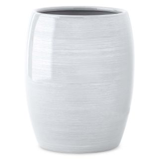 ROYAL VELVET Pearlized Wastebasket, Blue/Silver