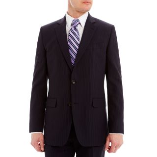 Stafford Navy Pinstripe Suit Jacket, Mens