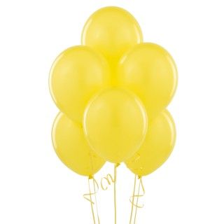 Yellow Matte Latex Balloons