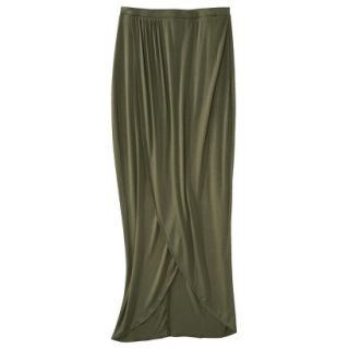 Mossimo Womens Wrap Front Maxi Skirt   Paris Green XXL