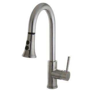 Gourmetier Satin Nickel Single Handle Faucet with Pull Down Spout