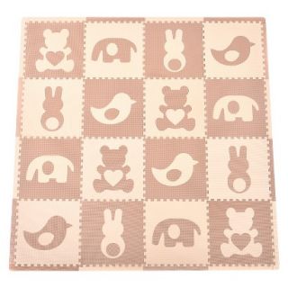 16 Piece Playmat Set   Teddy and Friends in Brown by Tadpoles