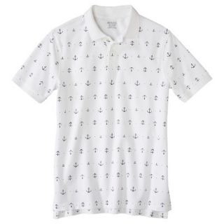 Mens Classic Fit Print Polo Shirt Fresh White M