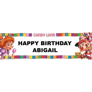 Candy Land Personalized Birthday Banner