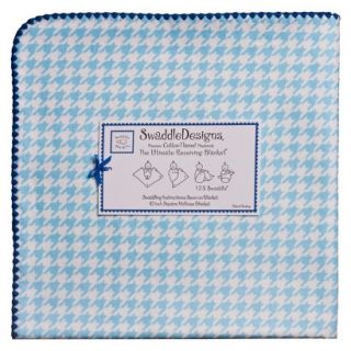 Swaddle Designs Ultimate Receiving Blanket   Blue Puppytooth