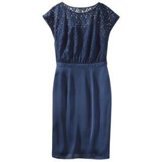 TEVOLIO Petites Lace Bodice Dress   Office Blue 4P