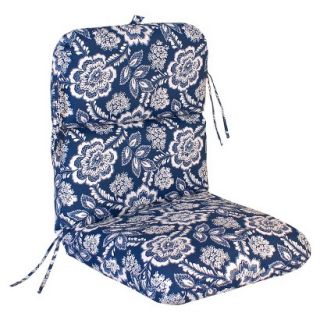 Outdoor Conversation/Deep Seating Cushion   Blue/White Geometric