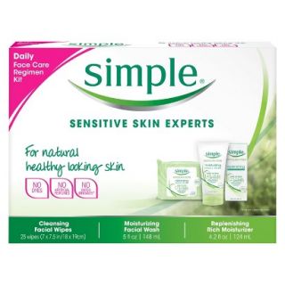 Simple Sensitive Skin Experts Daily Face Care Regimen Kit   3 Pc