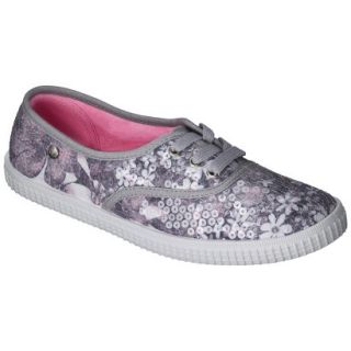 Womens Mad Love Lindy Floral Canvas Sneaker   Gray 10