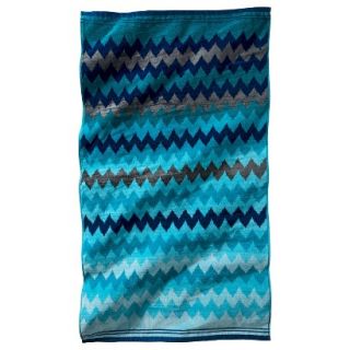 Lux Jagged Chevron Beach Towel   Pink   Blue