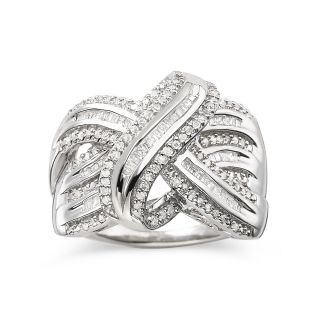 1/2 CT. T.W. Diamond Twist Ring, Womens