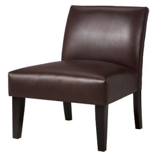 Skyline Armless Upholstered Chair Avington Armless Slipper Chair   Tobacco